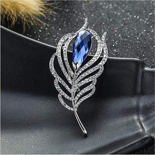 

Women's Cubic Zirconia Brooches Classic Paper Clip Stylish Simple Classic Brooch Jewelry Gold Silver For Party Gift Daily Work Festival