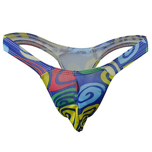 

Men's Print G-string Underwear - Normal Low Waist Blushing Pink Blue One-Size