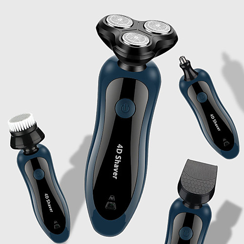 

4 In 1 Razor Electric Shaver Usb Rechargeable 3 Blades Portable Beard Nose Hair Trimmer Cutting Machine