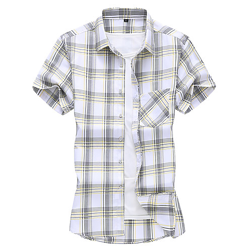 

Men's Daily Basic Shirt - Plaid Yellow