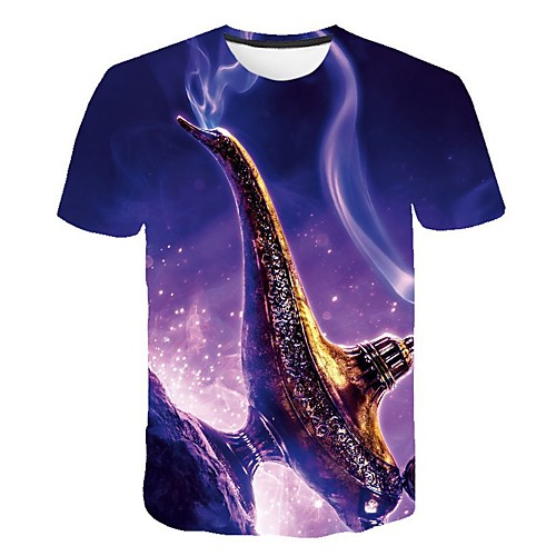 

Men's Daily Going out Basic / Street chic T-shirt - Geometric Print Blue