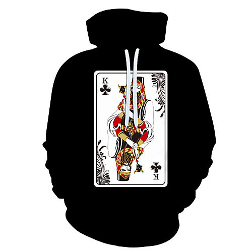 

Men's 3D Print / Casual Hoodie - 3D / Cartoon / Character Black US32 / UK32 / EU40