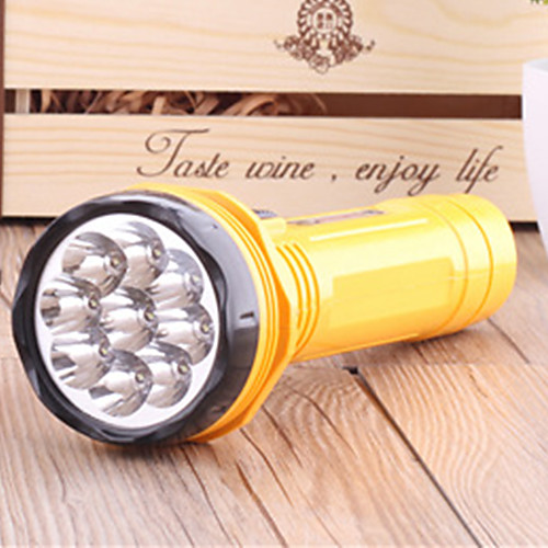 

LED Flashlights / Torch 100 lm LED LED 9 Emitters Portable Camping / Hiking / Caving Everyday Use Cycling / Bike Yellow
