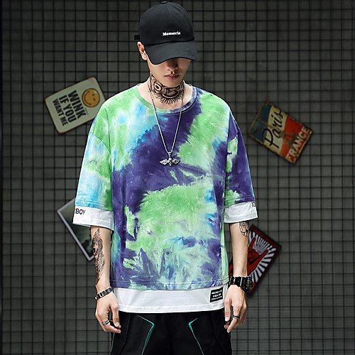 

Men's Daily T-shirt - Geometric Yellow