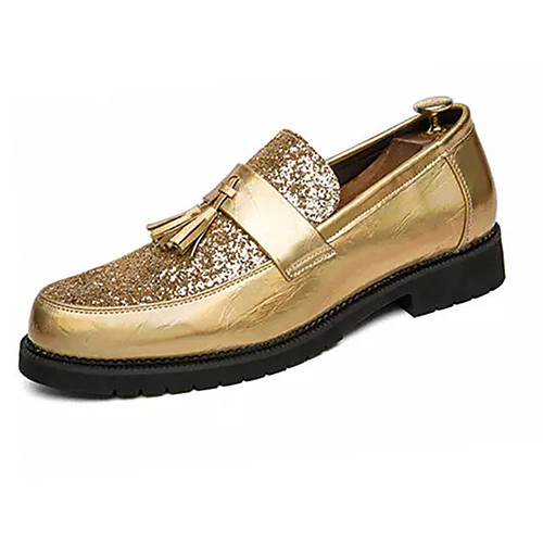 

Men's PU Spring & Summer Casual Loafers & Slip-Ons Non-slipping Gold / Silver