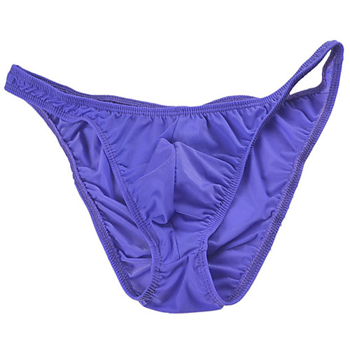 

Men's Basic Briefs Underwear - Normal Low Waist Light Blue Purple Yellow One-Size