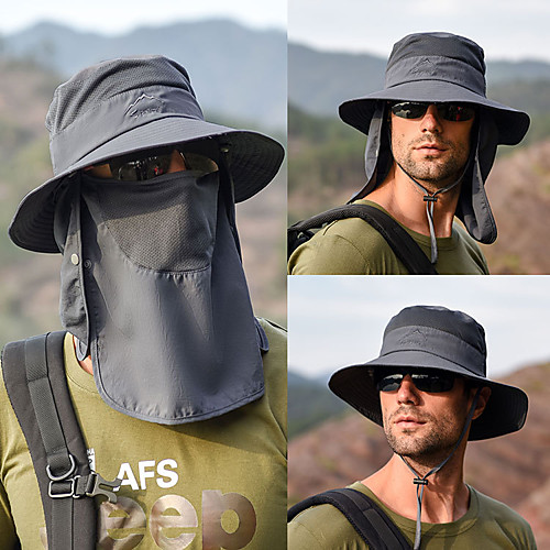 

Hiking Hat Fishing Hat Fisherman Hat Hat 1 PCS Sunscreen UV Resistant Breathable Quick Dry Solid Color Polyester Autumn / Fall Spring Summer for Men's Women's Camping / Hiking Hunting Fishing Army