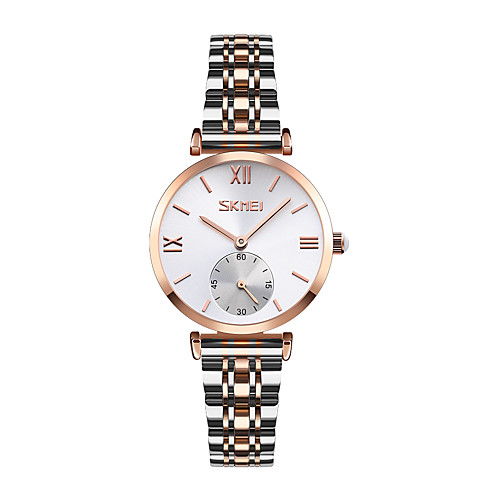 

SKMEI Women's Quartz Watches Casual Fashion Silver Rose Gold Stainless Steel Chinese Quartz Rose Gold Silver Water Resistant / Waterproof Casual Watch Lovely 30 m 1 pc Analog One Year Battery Life