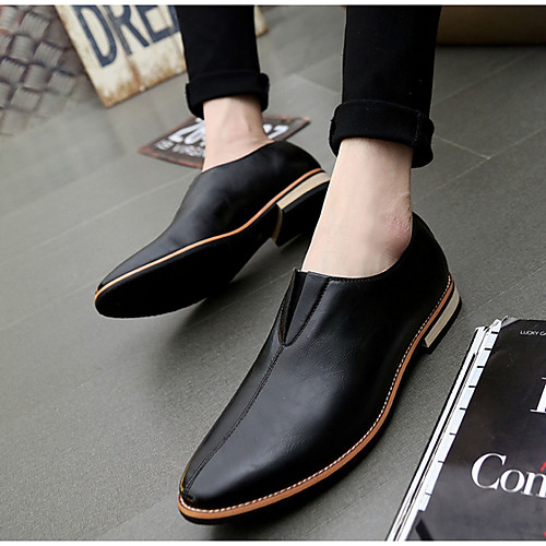 

Men's PU Spring & Summer Classic Loafers & Slip-Ons Yellow / Black