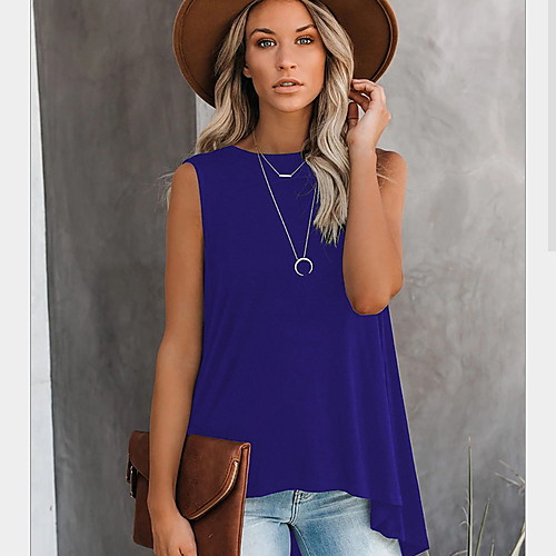 

Women's Daily Blouse - Solid Colored Red