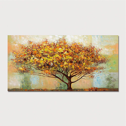 

Hand Painted Canvas Oilpainting Abstract Landscape Tree Home Decoration with Frame Painting Ready to Hang