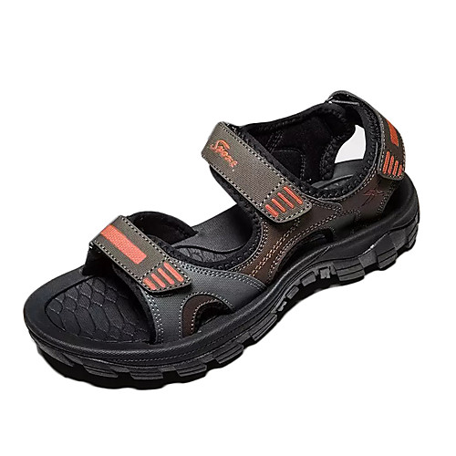 

Men's Satin Summer Sandals Booties / Ankle Boots Orange / Blue / Gray