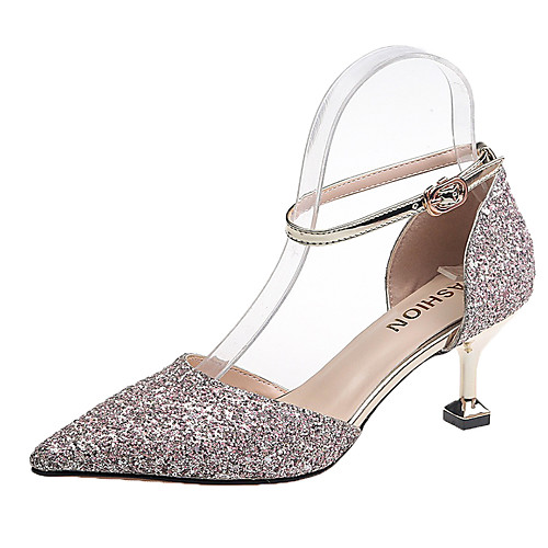 

Women's Heels 2020 Stiletto Heel Pointed Toe PU Casual / Sweet Spring & Summer Pink / Gold / Black / Wedding