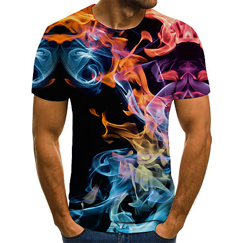

Men's Daily Basic T-shirt - 3D Print Rainbow