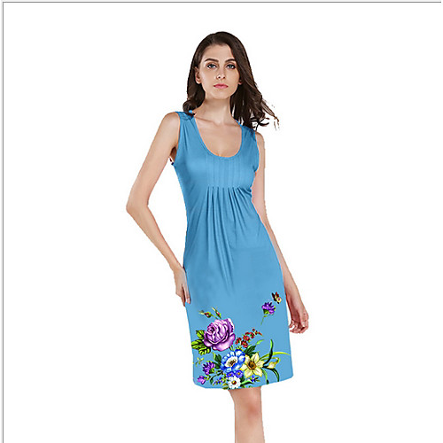 

Women's Fuchsia Green Dress Sheath Print S M
