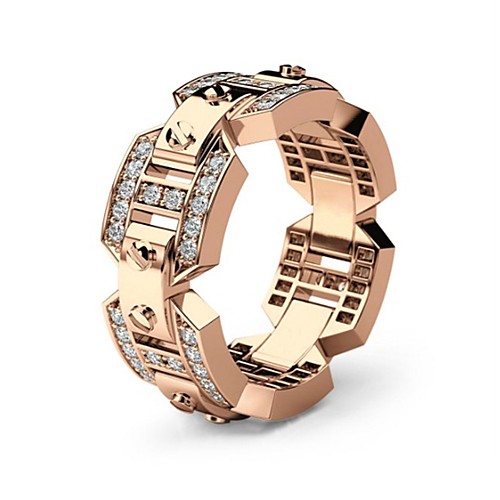 

Men Women Ring Rose Gold Gold Silver Rhinestone Alloy Fashion Jewelry