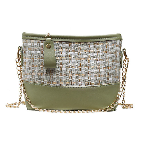 

Women's Polyester / Straw Crossbody Bag Lattice Green / Blue / White