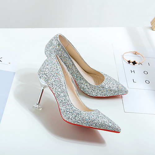 

Women's Wedding Shoes Stiletto Heel Pointed Toe PU Spring & Summer Red / Gold / Black