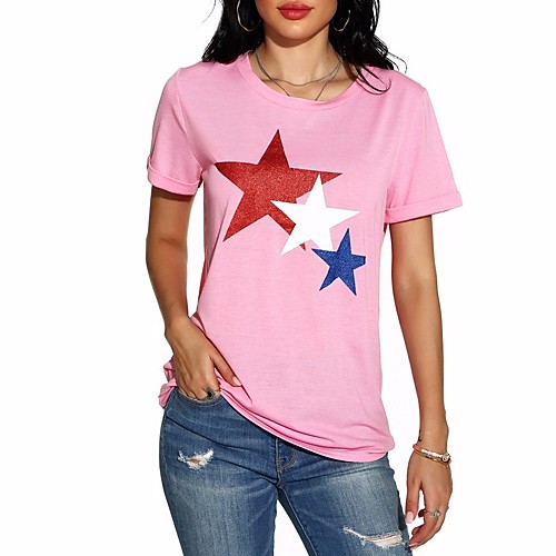 

Women's Daily T-shirt - Geometric Blushing Pink