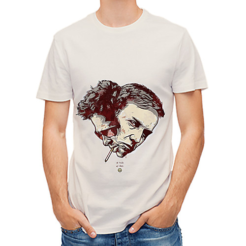 

Men's Daily Club Rock / Street chic T-shirt - 3D / Abstract / Portrait Print White