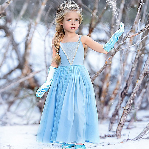 

A-Line Floor Length Event / Party / Birthday Flower Girl Dresses - Cotton Sleeveless Spaghetti Strap with Trim
