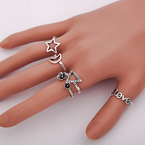 

Women's Ring 1pc White Silver Beige Alloy Elegant Holiday European Festival Jewelry
