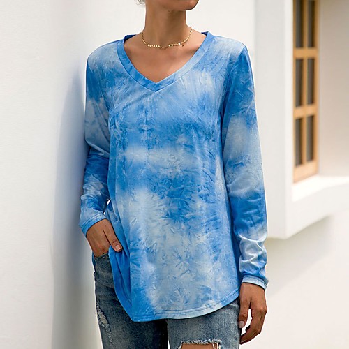 

Women's Daily T-shirt - Tie Dye Yellow