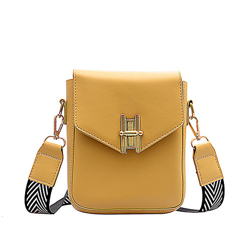 

Women's Polyester / PU Crossbody Bag Solid Color Yellow / Blue / White