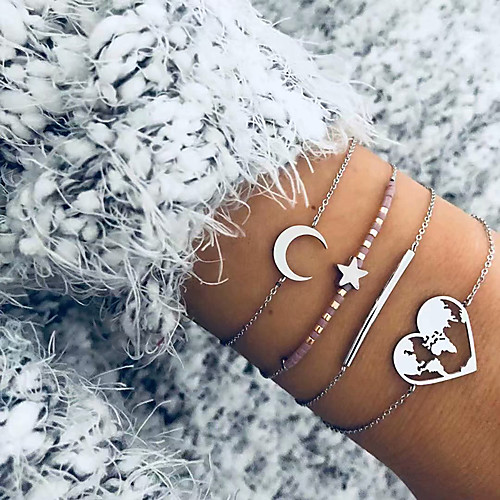 

Women's Bracelet Classic Wedding Birthday Vintage Theme European Trendy Casual / Sporty Ethnic French Alloy Bracelet Jewelry Silver For Date Festival