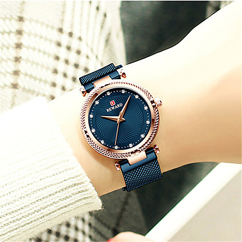 

Women's Steel Band Watches Luxury Fashion Stainless Steel Japanese Quartz Rose Gold Purple Blue Water Resistant / Waterproof 30 m 1 pc Analog One Year Battery Life