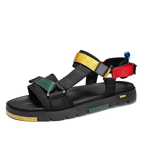 

Men's Elastic Fabric Spring & Summer Casual Sandals Breathable Red / Green