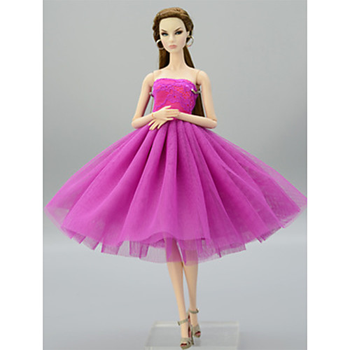 

Doll Dress Party / Evening For Barbiedoll Lace Organza Dress For Girl's Doll Toy / Kids