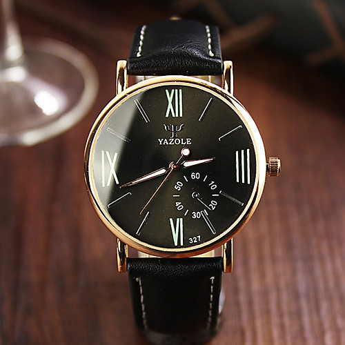 

Men's Dress Watch Quartz Stylish Leather Black / Brown Casual Watch Analog Casual Fashion - Green Blue White One Year Battery Life