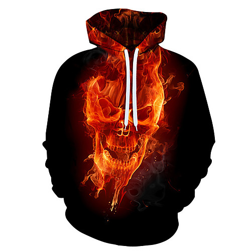 

Men's 3D Print / Casual Hoodie - 3D / Cartoon / Character Black US32 / UK32 / EU40