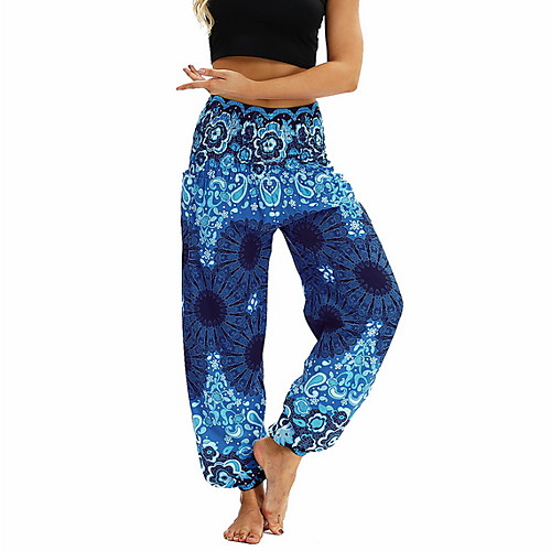 

Women's Basic Chinos Pants - Geometric Pattern Purple Fuchsia Orange One-Size