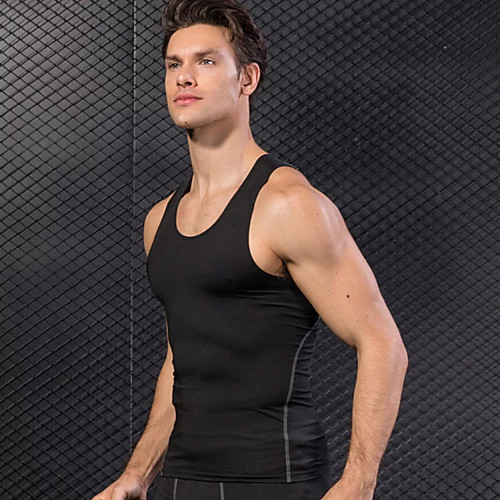

Men's Sports Tank Top - Solid Colored Black