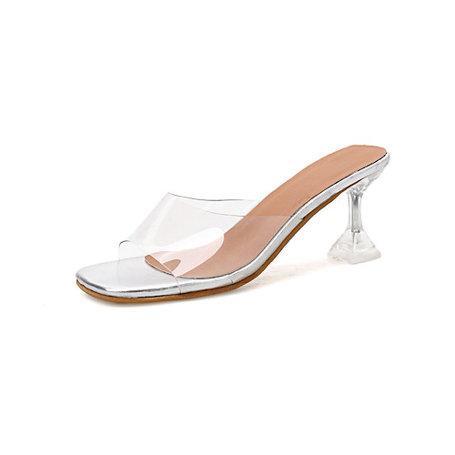 

Women's Loafers & Slip-Ons Crystal Heel Open Toe Crystal PU Sweet / Minimalism Walking Shoes Spring & Summer / Fall & Winter Clear / Party & Evening