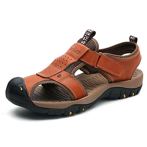 

Men's PU Summer Sandals Non-slipping Light Brown / Khaki / Blue