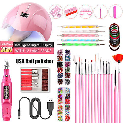 

Nail Set UV LED Lamp Dryer Nail Gel Polish Kit Manicure Tools Set For Nail Art Tools