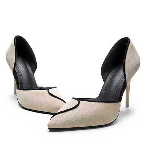 

Women's Heels Stiletto Heel Pointed Toe PU Spring & Summer Black / Beige
