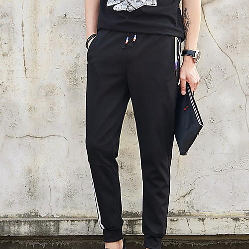 

Men's Sporty Chinos Pants - Solid Colored Black Navy Blue Gray US32 / UK32 / EU40 US34 / UK34 / EU42 US38 / UK38 / EU46