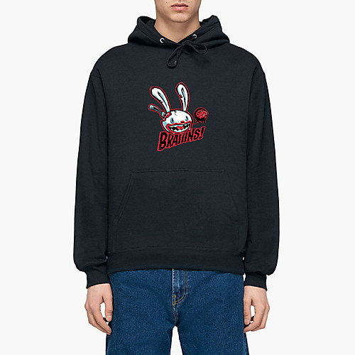 

Men's Casual / Basic Hoodie - Solid Colored / Cartoon / Letter Yellow US32 / UK32 / EU40