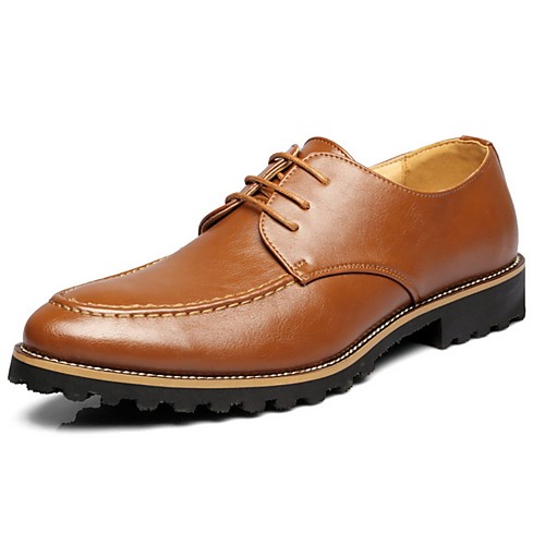 

men's comfort shoes pu fall & winter oxfords black / brown / white