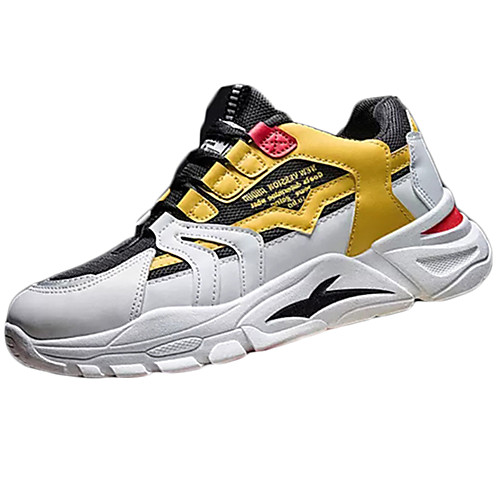

Men's PU Spring & Summer Sporty Trainers / Athletic Shoes Running Shoes Non-slipping Slogan Black / Red / Black / Yellow / Black / Blue