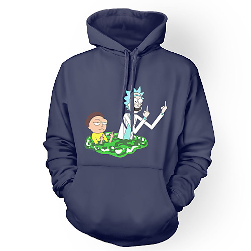 

Inspired by Rick and Morty Hoodie Polyster Print Printing Hoodie For Men's / Women's