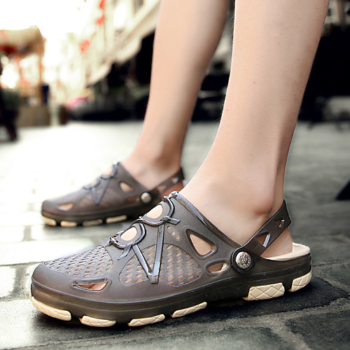 

Men's Rubber Spring & Summer Classic / British Slippers & Flip-Flops Walking Shoes Breathable Army Green / Black / Dark Blue