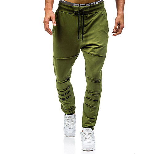 

Men's Sporty / Basic Chinos Pants - Solid Colored Classic Army Green Light gray Dark Gray US34 / UK34 / EU42 US36 / UK36 / EU44 US38 / UK38 / EU46
