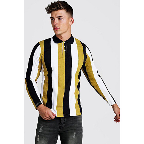 

Men's Daily Weekend Polo - Striped Yellow