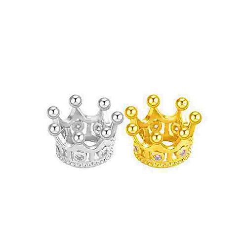 

Alloy Beads Hand-made For Daily Wear Silver Golden Crown 1 Piece