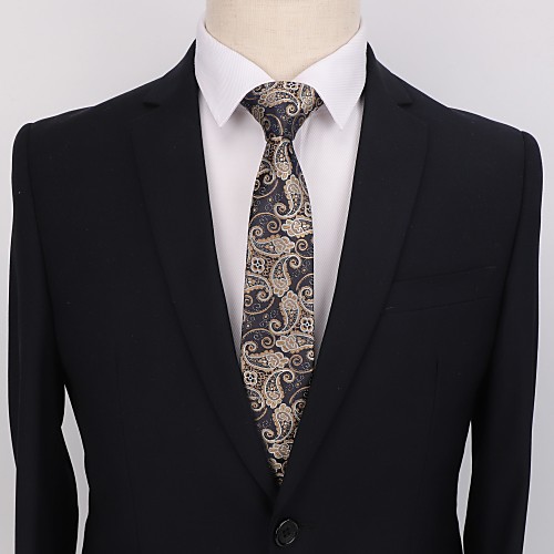 

Men's Party / Work / Basic Necktie - Print / Jacquard / Solid Colored